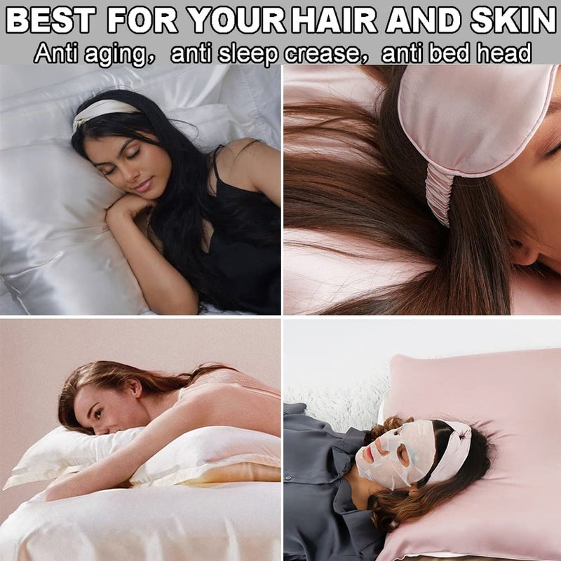 MAXFEEL 100% Pure Mulberry Silk Pillowcase with Zipper for Skin&Hair Care Both Sides Soft Breathable (Pattern02, Standard) - Image 5